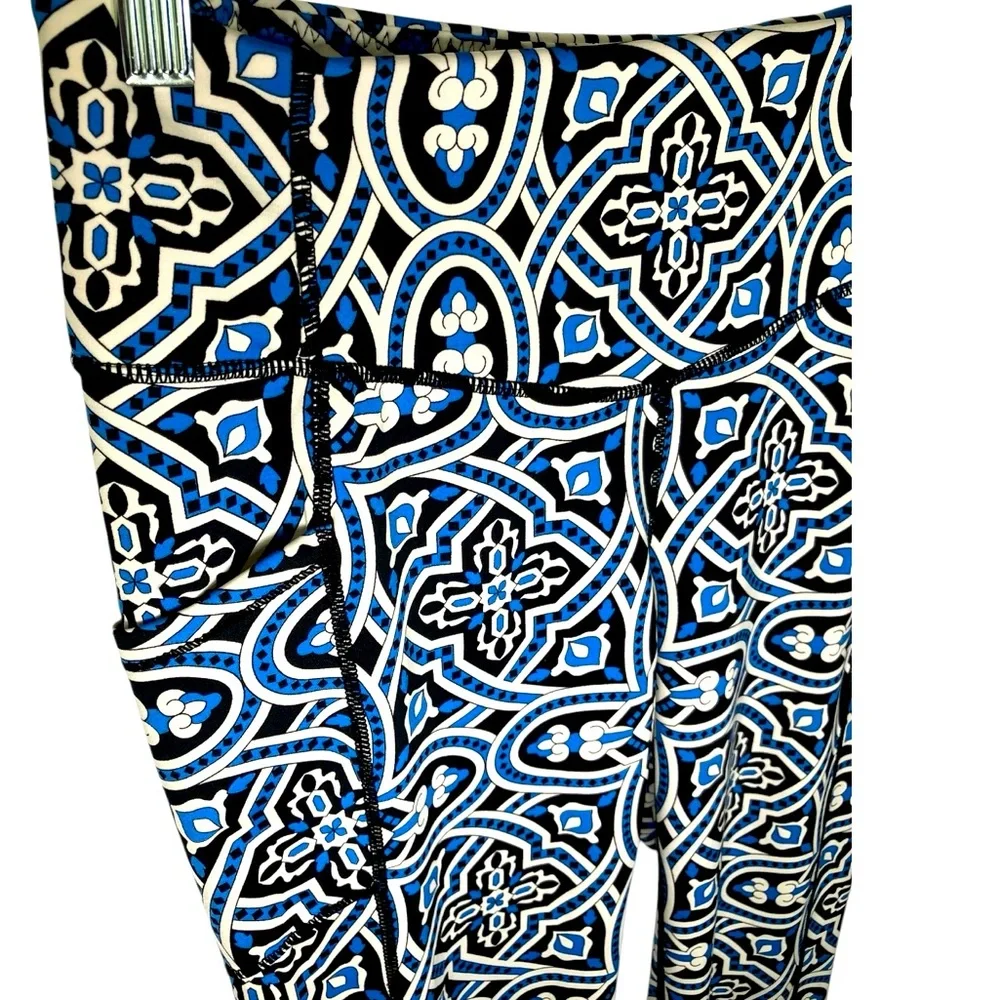 J. MCLAUGHLIN mosaic tiles athleisure euc leggings m - Picture 4 of 10